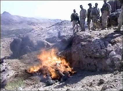taliban burning