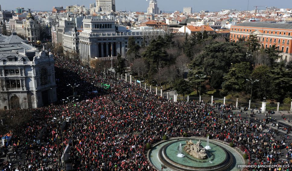 mani contra recortes del PP
