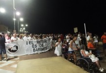 Manifestación vecinal contra las maniobras de la OTAN en las costas de Cádiz
