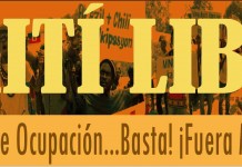 ¡Haití Libre! ¡Fuera la Minustah! ¡Que cese la ocupación YA!