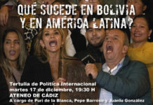 Conferencia en el Ateneo de Cádiz: ¿Qué sucede en Bolivia?