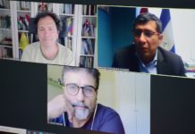 Gobierno de Nicaragua en reunión con comunicadores e internacionalistas españoles