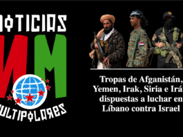 Tropas de Afganistán, Yemen, Irak, Siria e Irán, dispuestas a luchar en Líbano contra Israel